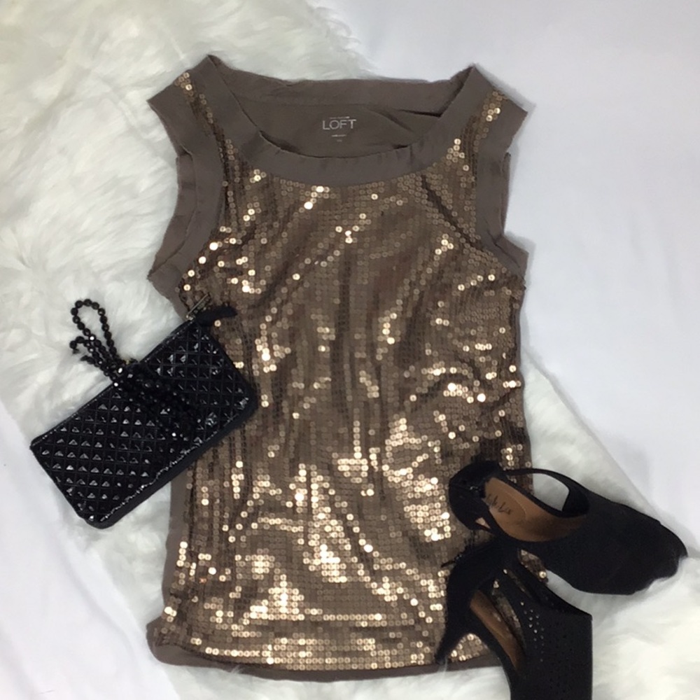 Loft Sequined Tank Top